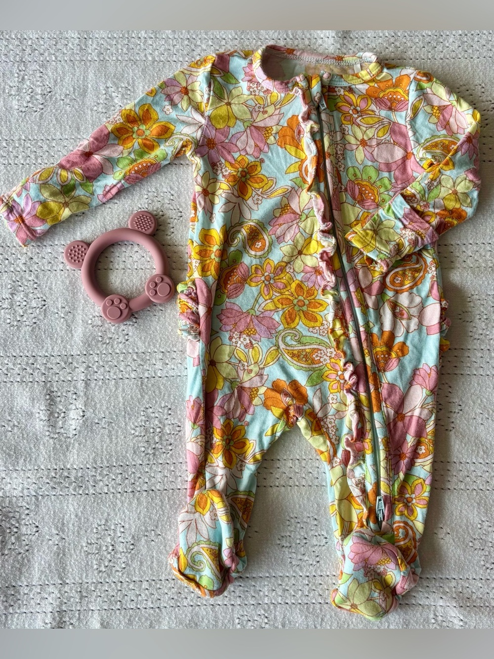 Baby Girl Bundle 0–3M | Bamboo + Knit Rose Set - Picture 3 of 7